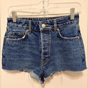 Bershka Zara Indigo Denim Shorts Sz 6